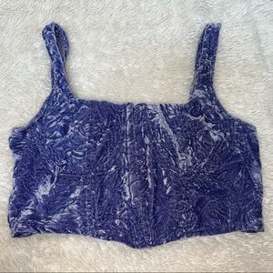 Wild Fable (Target) Corset Bustier Style Velvet Crop Top